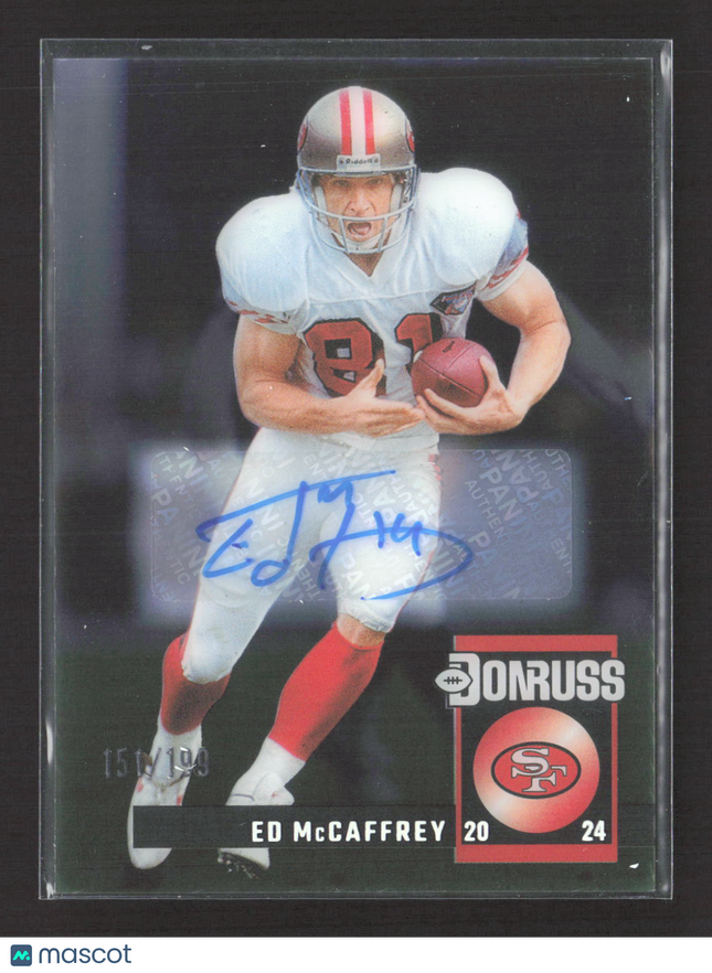 2025 Panini Clearly Donruss Football Ed McCaffrey #1 Auto