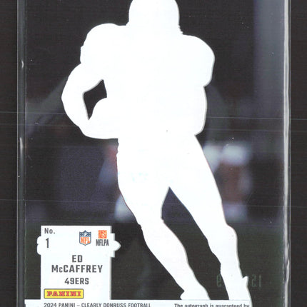 2025 Panini Clearly Donruss Football Ed McCaffrey #1 Auto