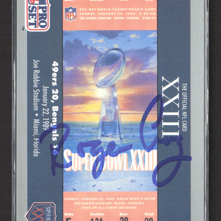 1990 Pro Set Super Bowl Facts Roger Craig IP #23 Auto