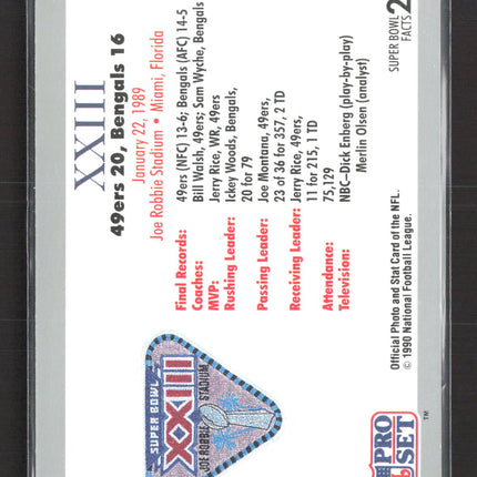 1990 Pro Set Super Bowl Facts Roger Craig IP #23 Auto