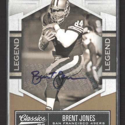 2010 Panini Classics Significant Signatures Brent Jones #206 Auto /15