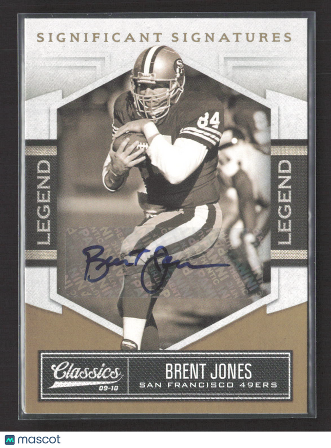 2010 Panini Classics Significant Signatures Brent Jones #206 Auto /15