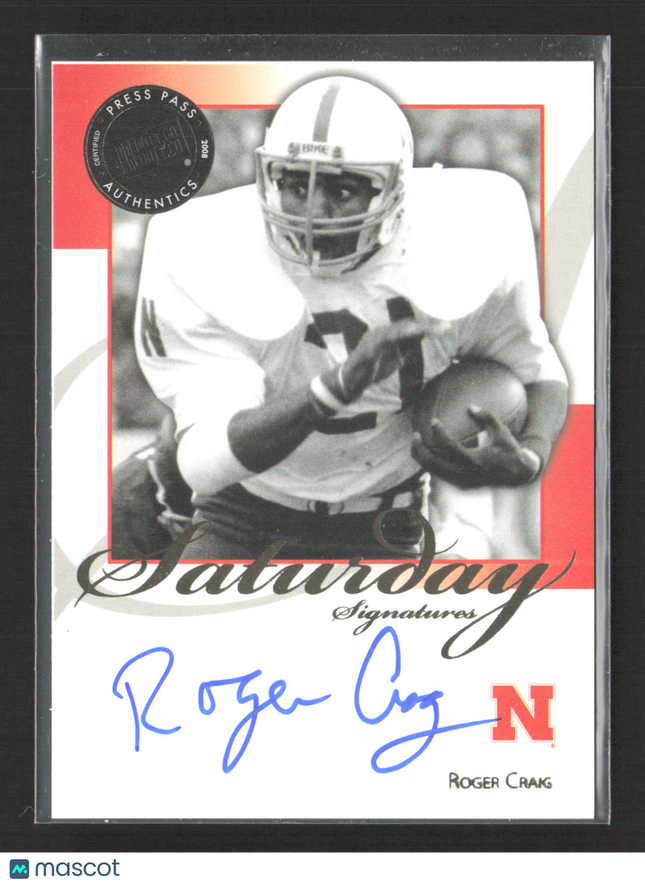 2008 Press Pass Legends Saturday Signatures Roger Craig #SS-RC Auto