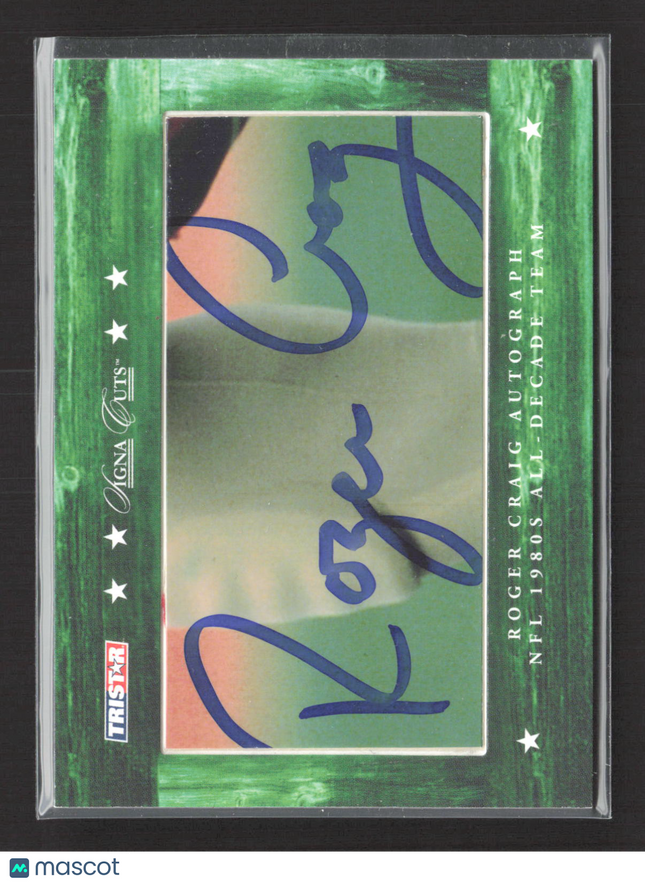 2007 TRISTAR Hidden Treasures Signa Cuts Roger Craig Green 43/50 Auto