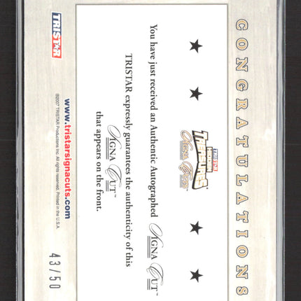 2007 TRISTAR Hidden Treasures Signa Cuts Roger Craig Green 43/50 Auto