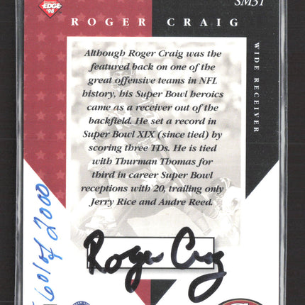 1998 Collector's Edge Masters Roger Craig #SM31