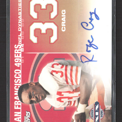 2008 Topps NFL Dynasties Roger Craig #DYNA-RCR 28/50 Auto