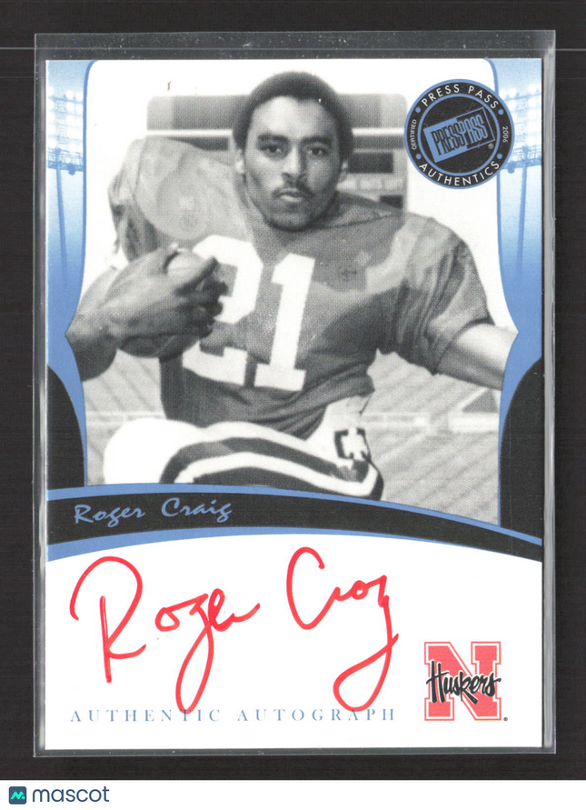 2006 Press Pass Legends Roger Craig Authentic Autograph Auto