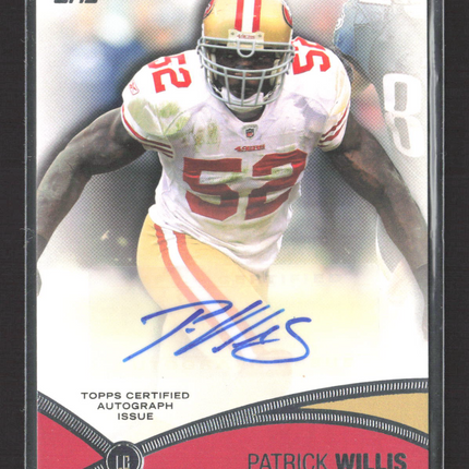 2012 Topps Playmakers Patrick Willis Topps Auto