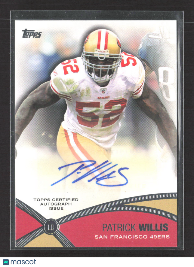 2012 Topps Playmakers Patrick Willis Topps Auto