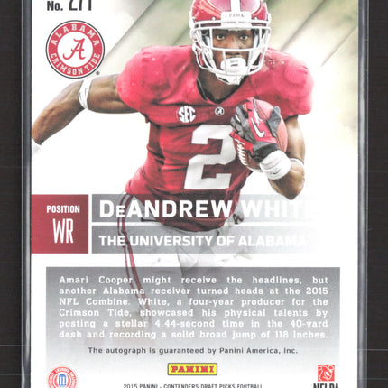 2015 Panini Contenders Draft Picks DeAndrew White #271 RC Auto