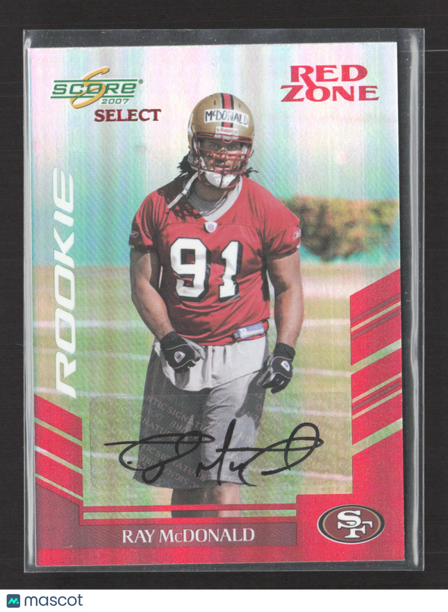 2007 Score Select Red Zone Ray McDonald #409 23/25 Auto