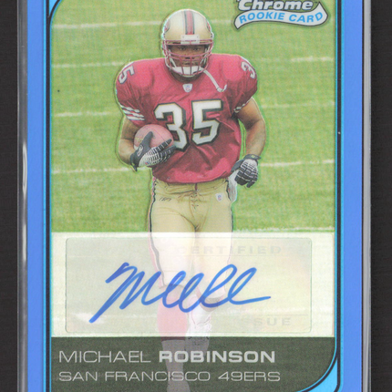 2006 Bowman Chrome Michael Robinson #259 Blue Refractor Auto /75