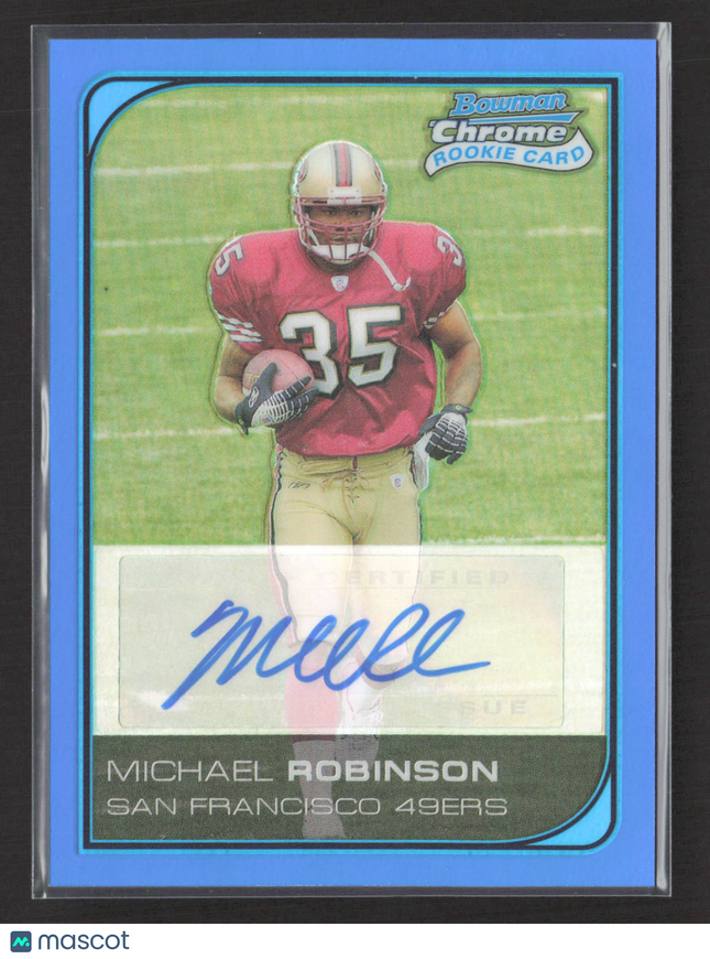 2006 Bowman Chrome Michael Robinson #259 Blue Refractor Auto /75