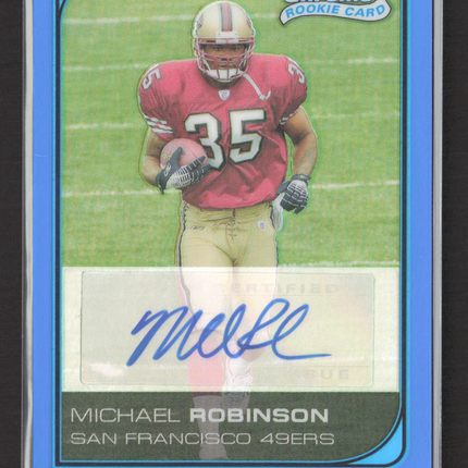 2006 Bowman Chrome Michael Robinson #259 Blue Refractor Auto /75
