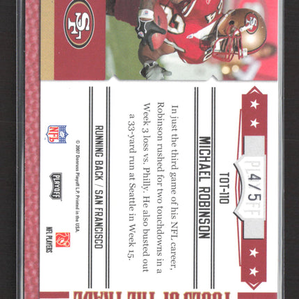 2007 Absolute Memorabilia Tools of the Trade Michael Robinson #TOT-110 /5