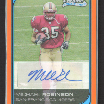 2006 Bowman Chrome Michael Robinson #259 Orange Refractor Auto /25