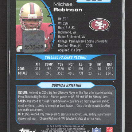 2006 Bowman Chrome Michael Robinson #259 Auto