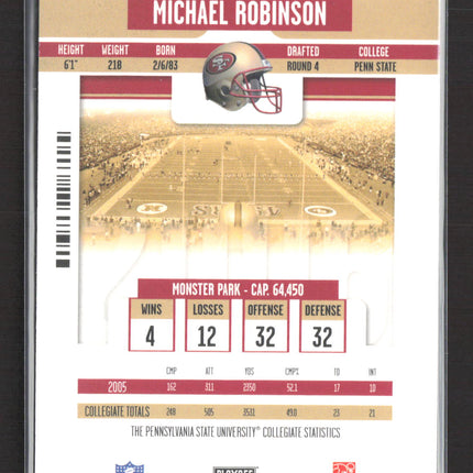 2006 Playoff Contenders Rookie Ticket Michael Robinson #200 Auto