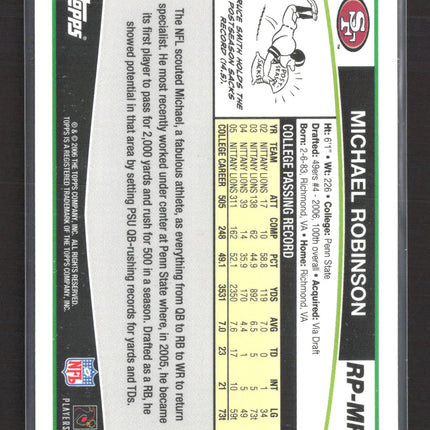 2006 Topps Rookie Premiere Michael Robinson #RP-MR Auto