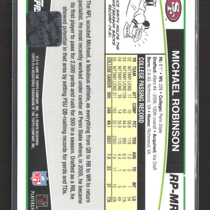 2006 Topps Rookie Premiere Michael Robinson #RP-MR Auto