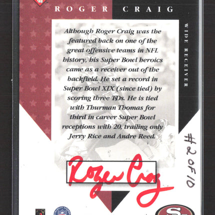 1998 Collector's Edge Masters Roger Craig #SM31