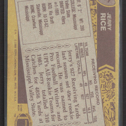 1986 Topps Jerry Rice #161