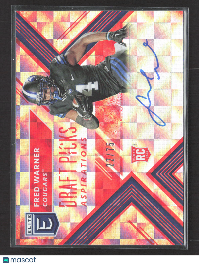 2018 Panini Elite Draft Picks Aspirations Fred Warner #226 RC Auto /75