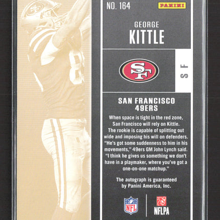2017 Panini Contenders Football George Kittle #164 RC Auto