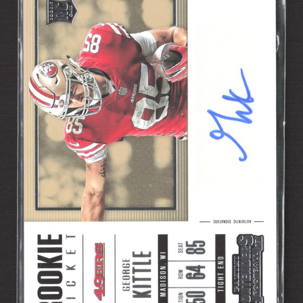 2017 Panini Contenders Rookie Ticket George Kittle #282 RC Auto