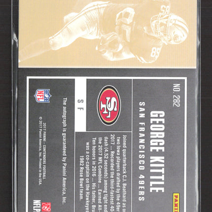 2017 Panini Contenders Rookie Ticket George Kittle #282 RC Auto