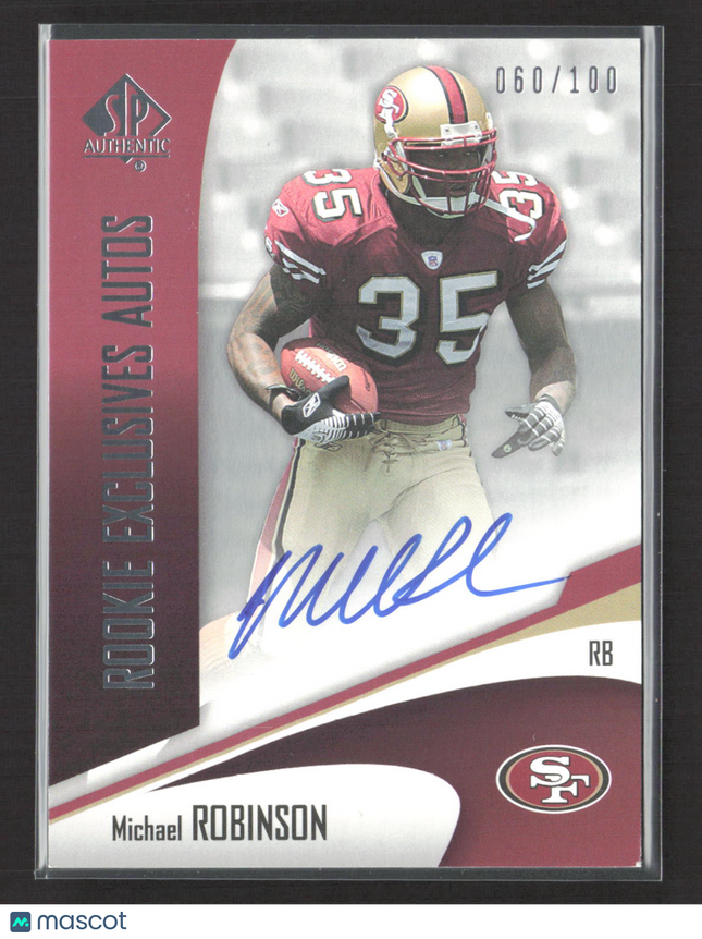2006 Upper Deck SP Rookie Exclusives Autos Michael Robinson #REA-MR 060/100 Auto