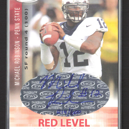2006 SAGE Hit Red Level Michael Robinson #A43 Auto
