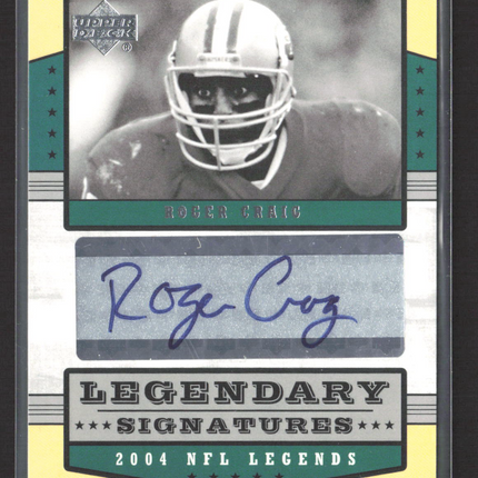 2004 Upper Deck NFL Legends Legendary Signatures Roger Craig #LS-RC Auto