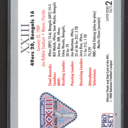 1990 Pro Set Super Bowl Facts Bill Walsh #23 Auto IP