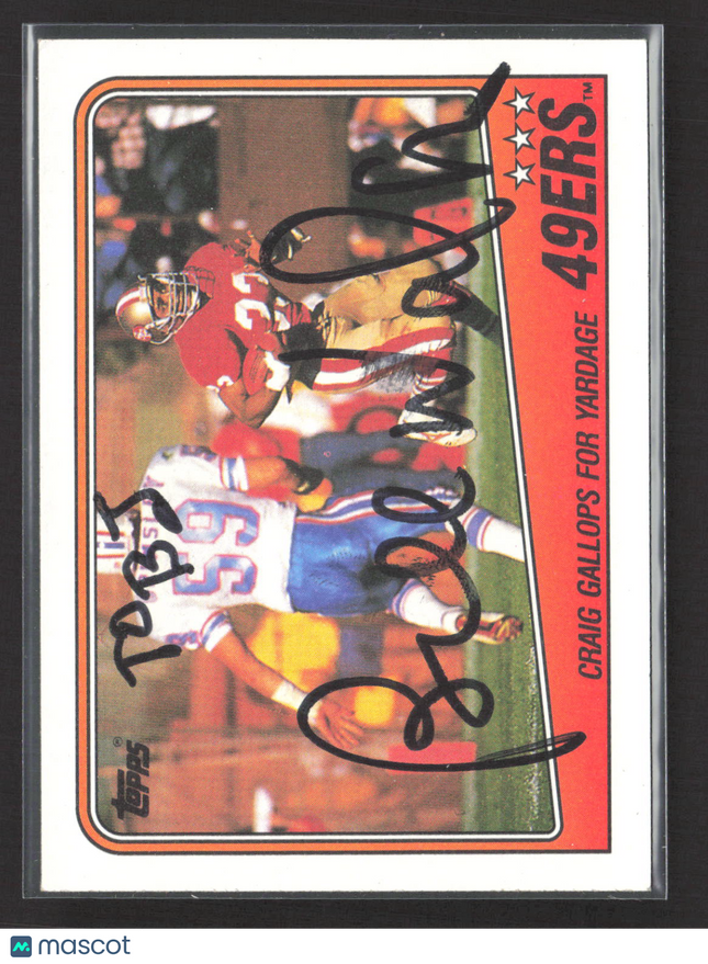 1988 Topps Roger Craig #37 Auto IP
