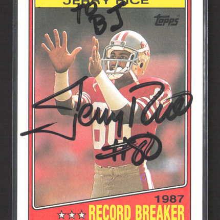 1988 Topps Jerry Rice #6 Auto IP