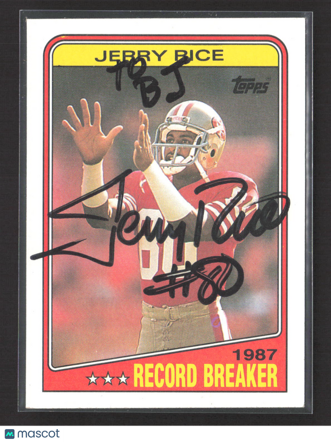 1988 Topps Jerry Rice #6 Auto IP