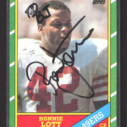1986 Topps Ronnie Lott #168 IP Auto