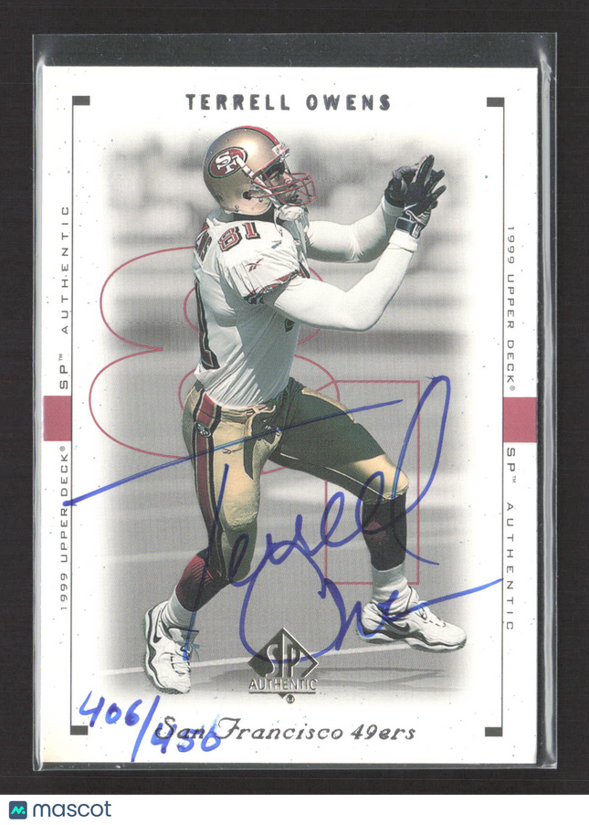 1999 Upper Deck SP Authentic Terrell Owens #77 Auto /450