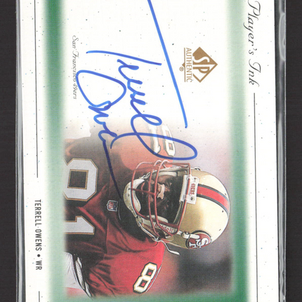 1999 Upper Deck SP Authentic Player's Ink Terrell Owens #TO-A Auto