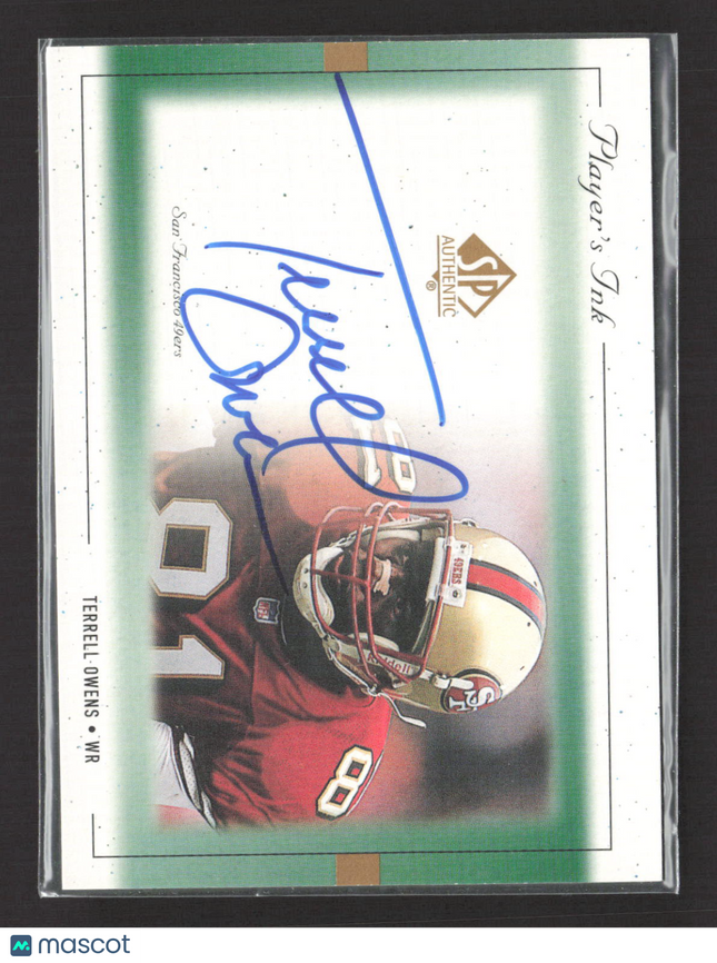 1999 Upper Deck SP Authentic Player's Ink Terrell Owens #TO-A Auto