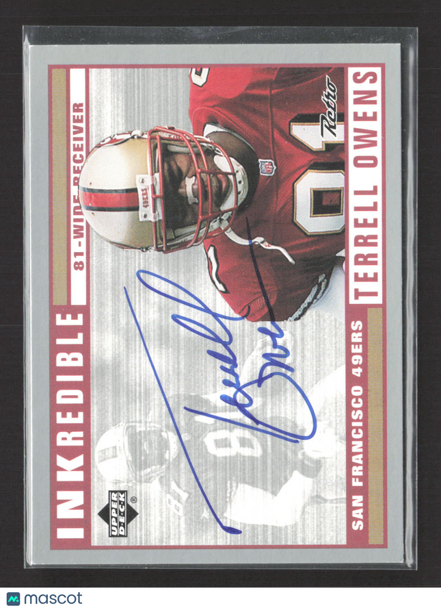1999 Upper Deck Retro Inkredible Terrell Owens #WR-49ERS Auto