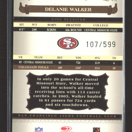 2006 Donruss Classics Delanie Walker #178 Auto /599