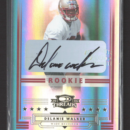 2006 Donruss Threads Delanie Walker #274 Auto /999