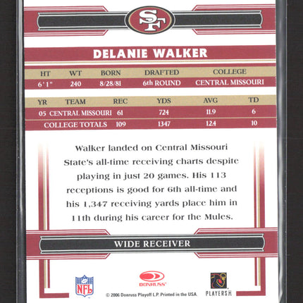 2006 Donruss Threads Delanie Walker #274 Auto /999