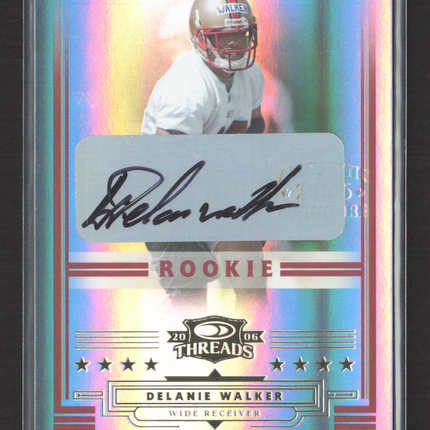 2006 Donruss Threads Delanie Walker #274 Silver Holofoil Auto /999