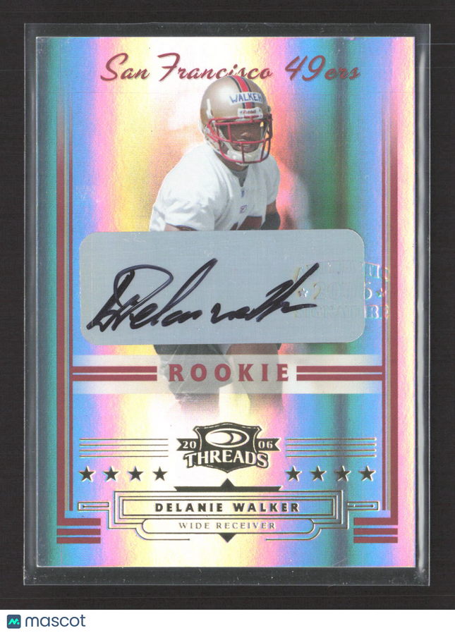 2006 Donruss Threads Delanie Walker #274 Silver Holofoil Auto /999