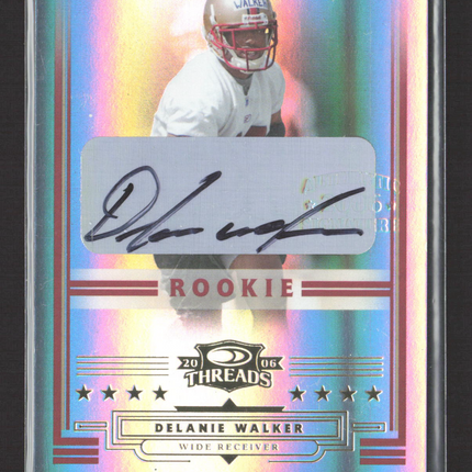 2006 Donruss Threads Delanie Walker #274 Silver Holofoil Auto /999