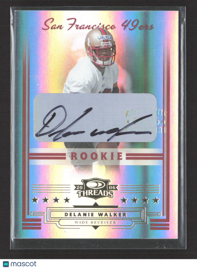 2006 Donruss Threads Delanie Walker #274 Silver Holofoil Auto /999